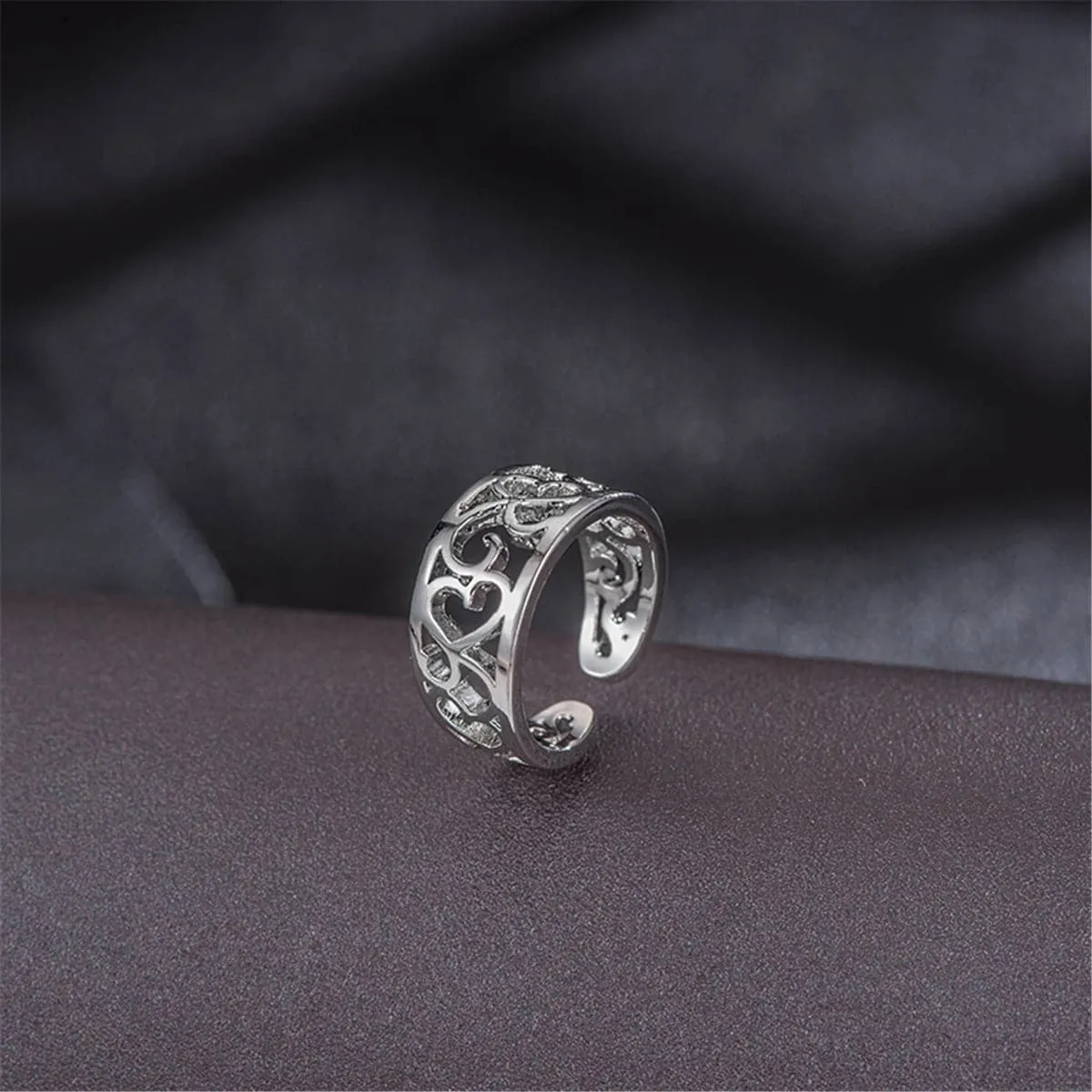 Cubic Zirconia & Silver-Plated Adjustable Botany Toe Ring Set