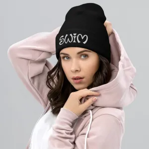 Cuffed Beanie - Retro Love Swim Embroidery