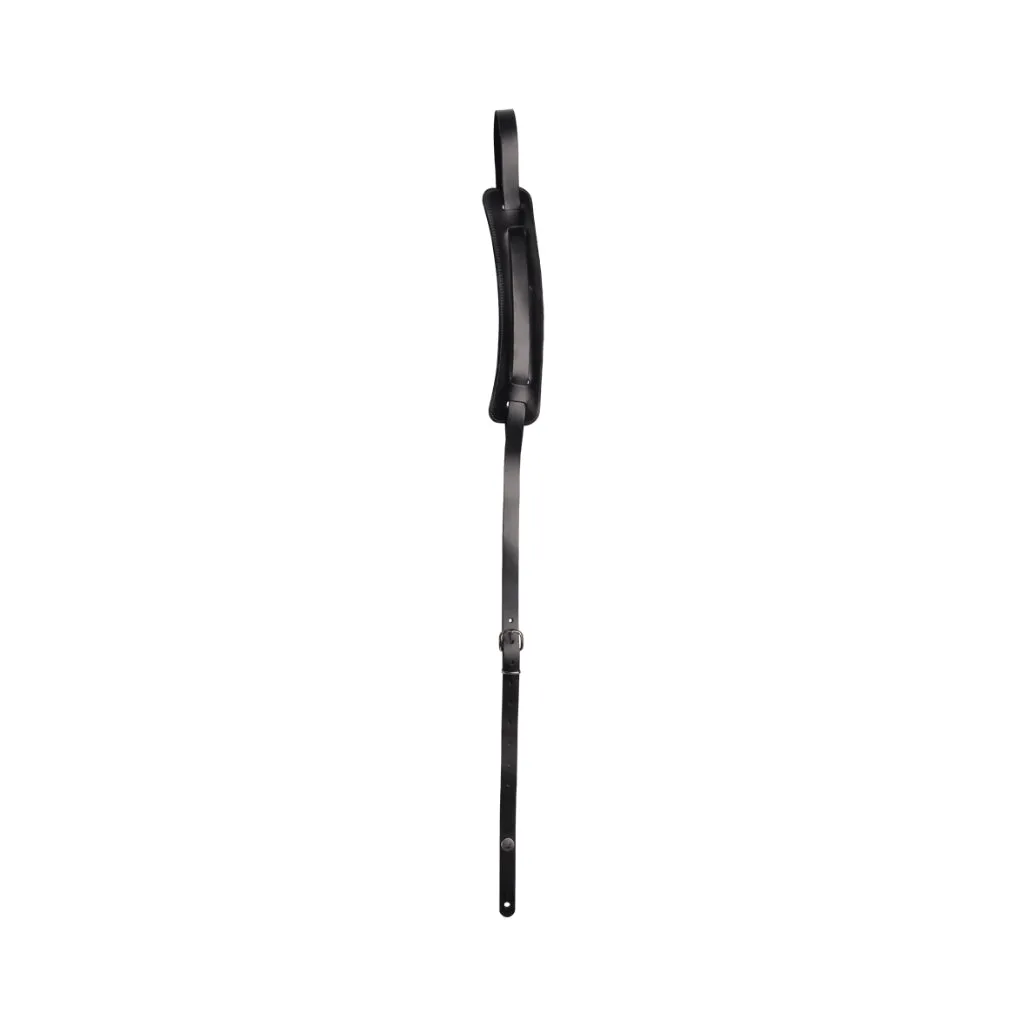 D'Addario John Lennon Signature Strap - Black Leather w/Pad
