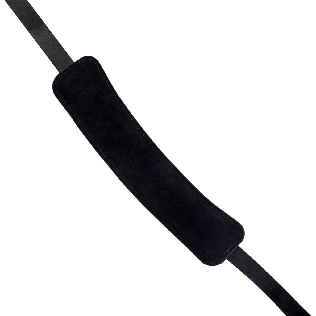 D'Addario John Lennon Signature Strap - Black Leather w/Pad