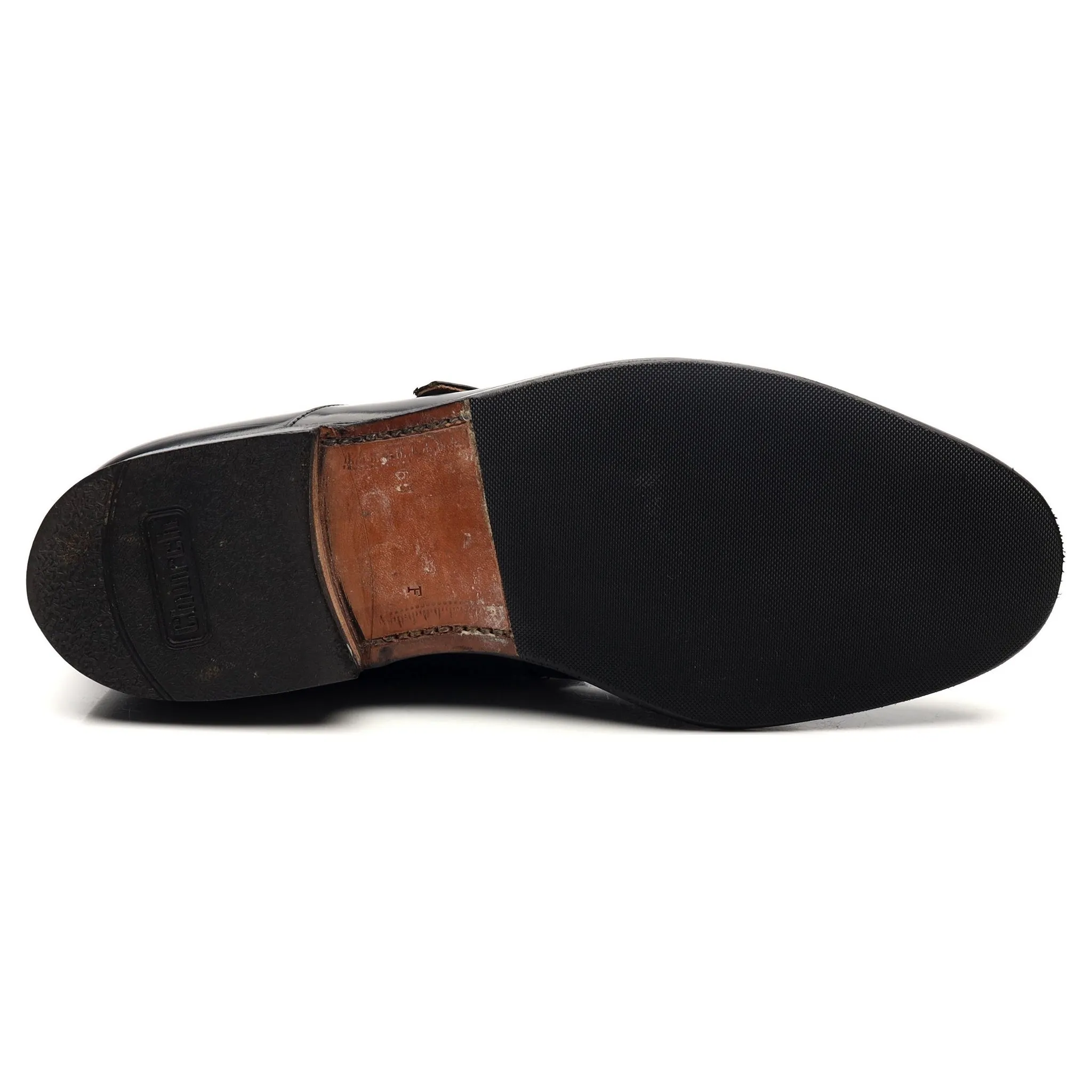 'Danube' Black Leather Monk Strap UK 6.5 F