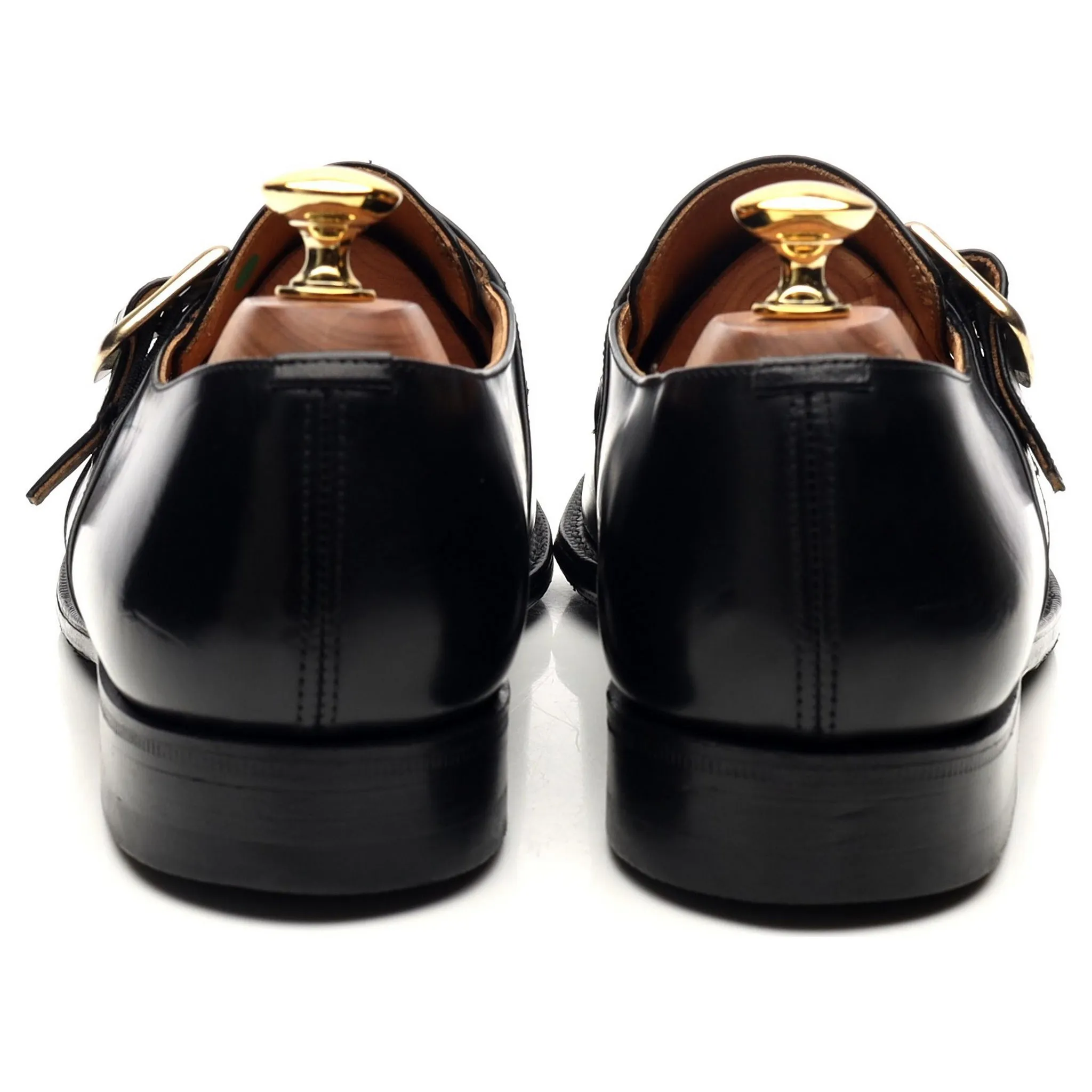 'Danube' Black Leather Monk Strap UK 6.5 F