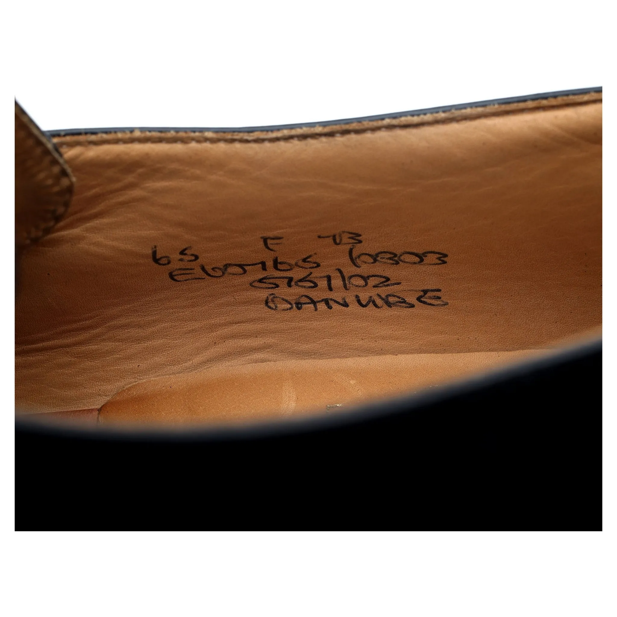 'Danube' Black Leather Monk Strap UK 6.5 F