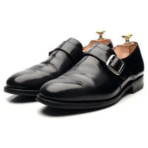 'Danube' Black Leather Monk Strap UK 8 G