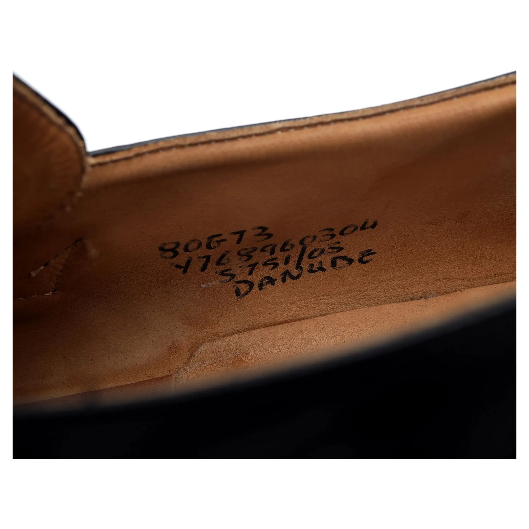 'Danube' Black Leather Monk Strap UK 8 G