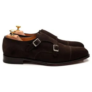 'Darcy' Dark Brown Suede Double Monk Strap UK 12