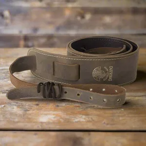 Deering Banjo Strap - Stitched Leather Cradle Strap