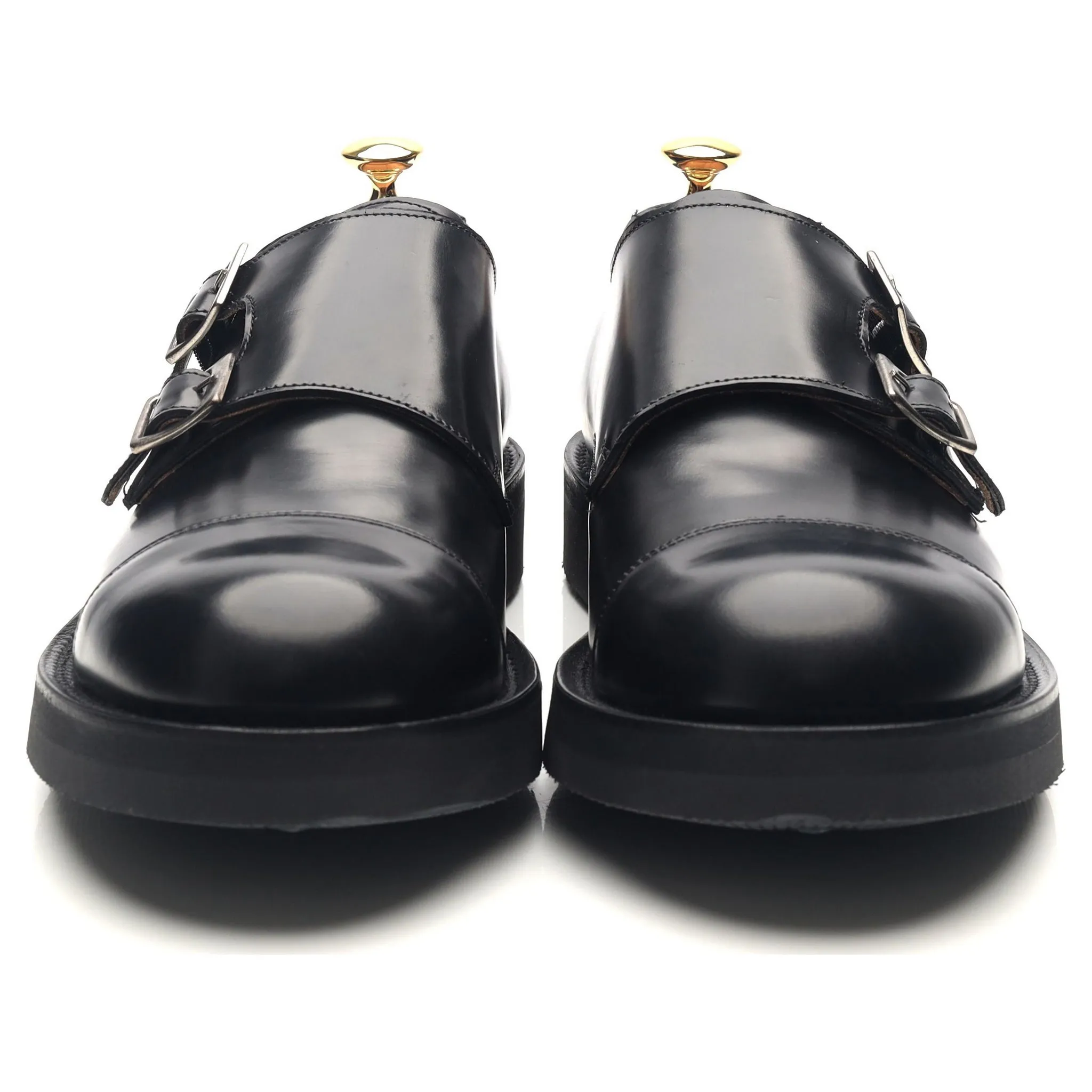 'Diggery' Black Leather Double Monk Strap UK 9 G