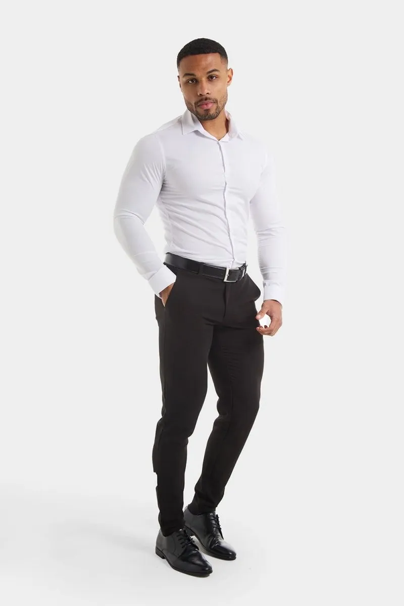 Double Cuff Shirt in White