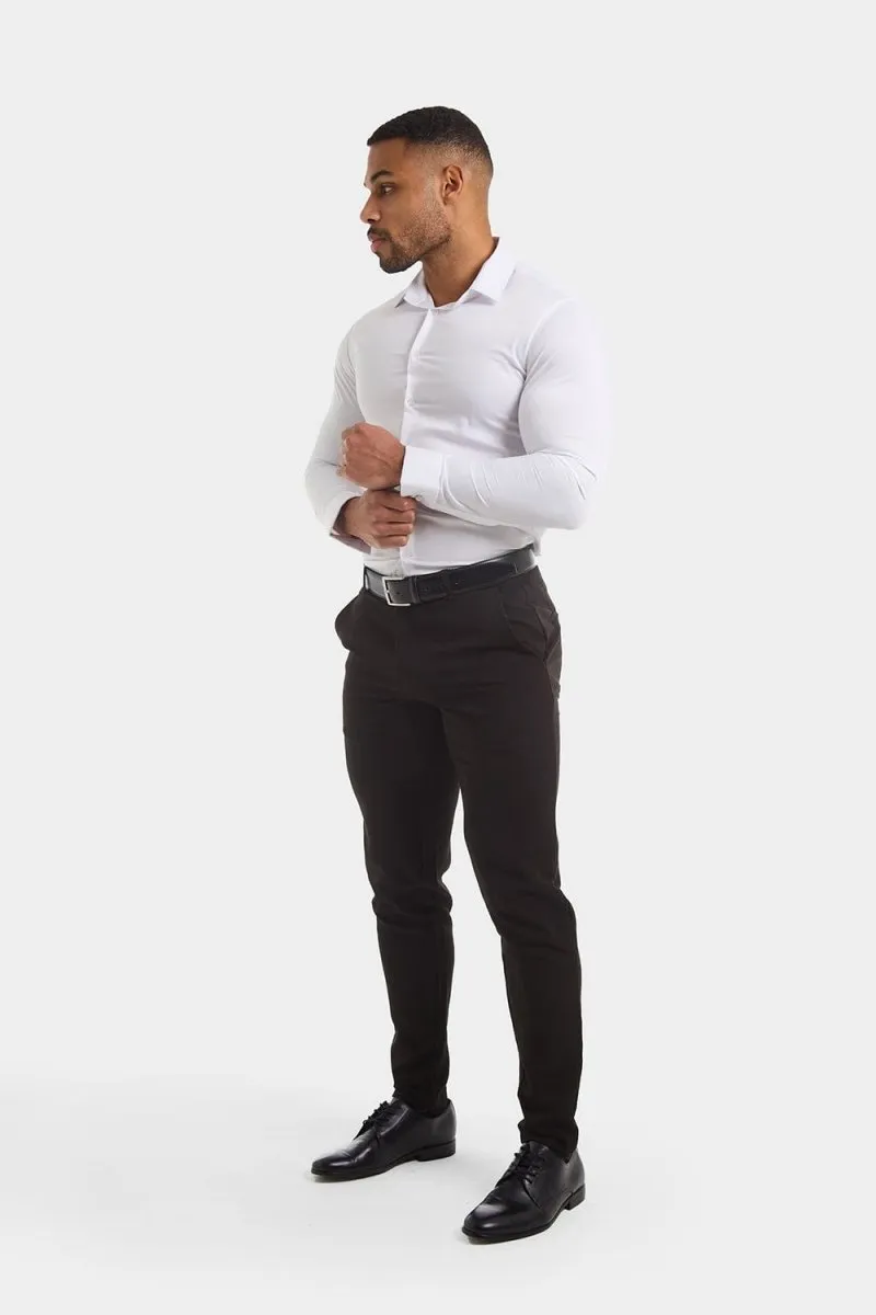 Double Cuff Shirt in White