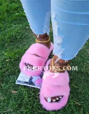 Double Strap Mink - Pink