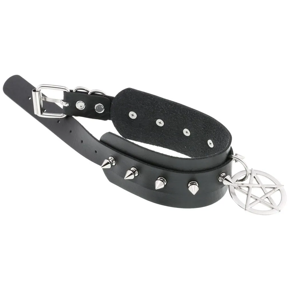 Double Strap Pentagram - Choker