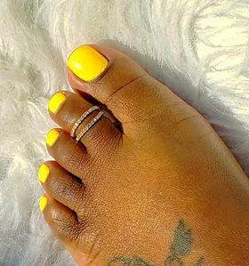 Double Up Rhinestone Toe Ring
