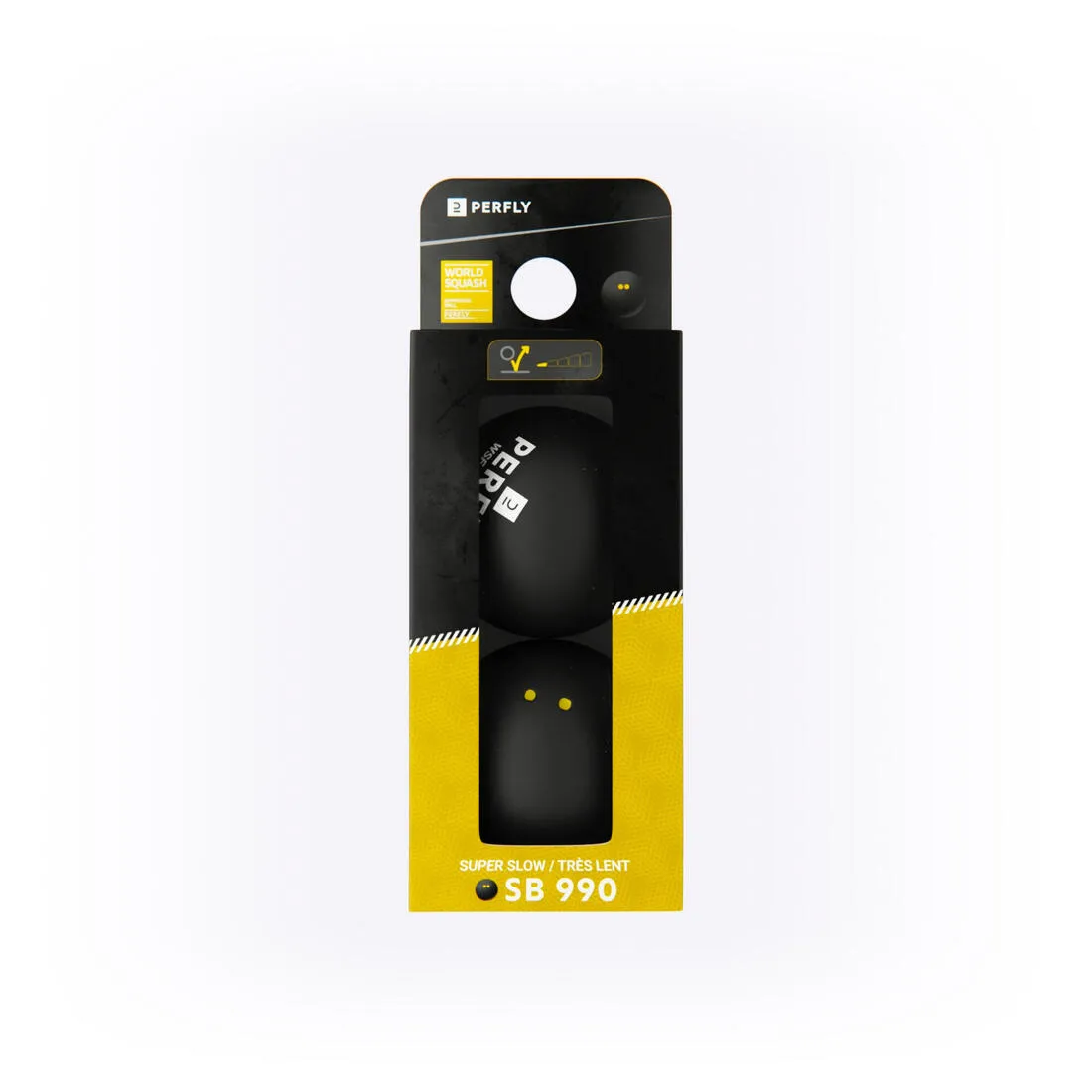 Double Yellow Dot Squash Balls SB 990 Twin-Pack