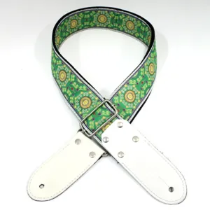DSL Guitar Strap Jacquard Weaving Sal Green