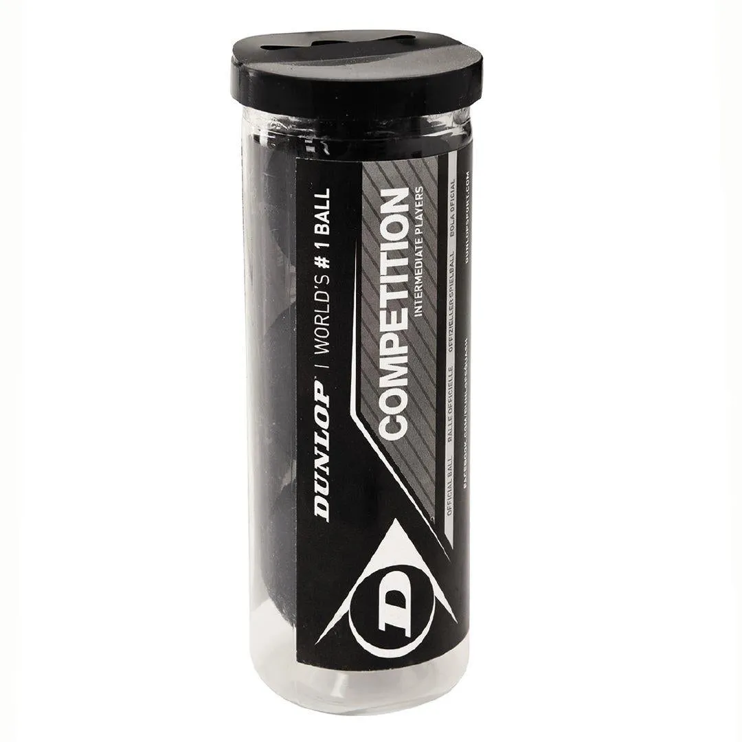 Dunlop Competition Squash 3 Ball Tube