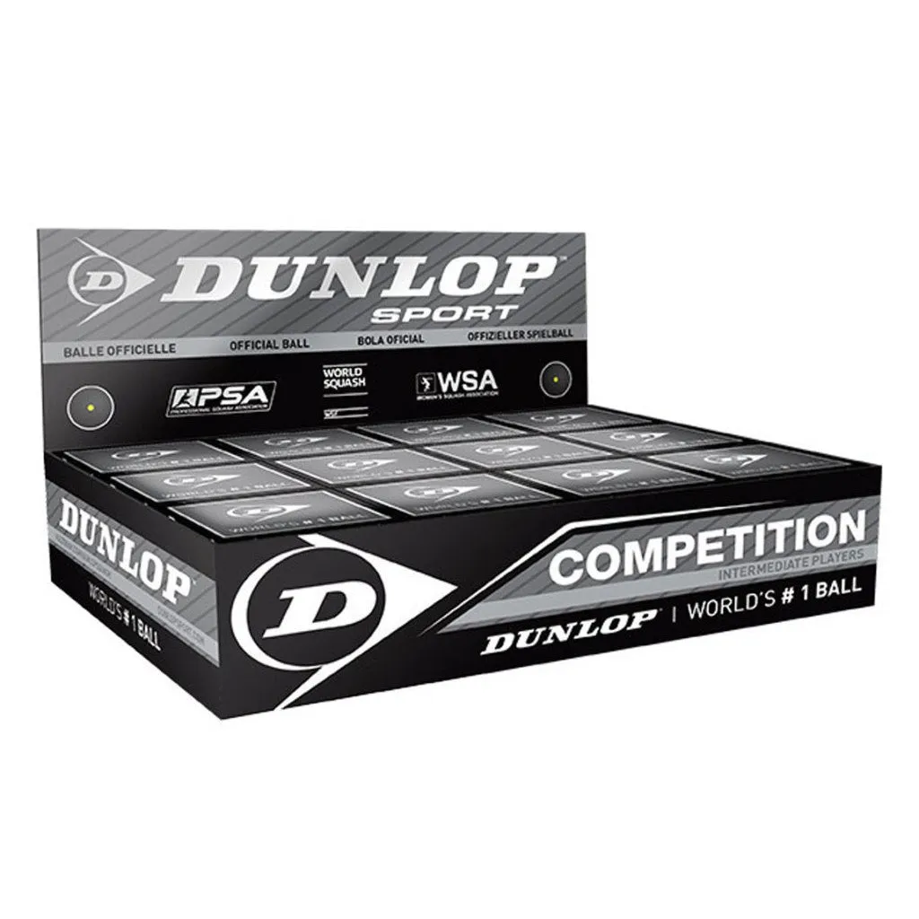 Dunlop Competition Squash Ball - 1 Dozen