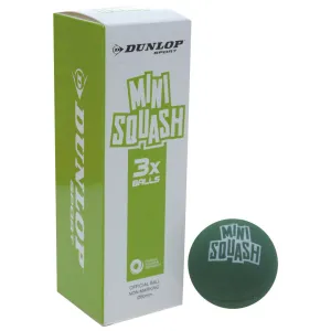 Dunlop Mini Squash Ball - Green (3 Balls)