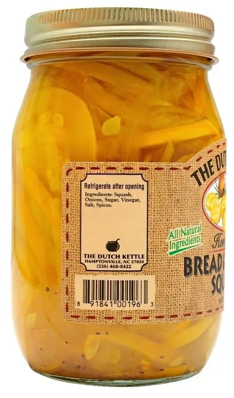 Dutch Kettle Amish Home Style Bread and Butter Squash