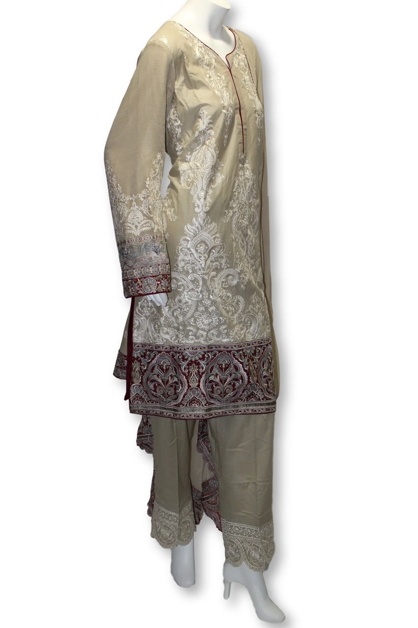 E34  Pakistani Indian 3 Pc Party Wear Lawn Dress
