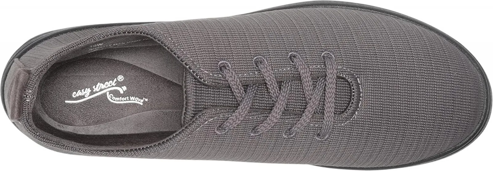 Easy Street Women's Command Lace Up Shoe Sneaker COMMANDXWGREYKNIT Gray 7.5WW