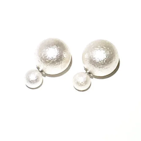 Elegant Pearl Double Sided Earrings