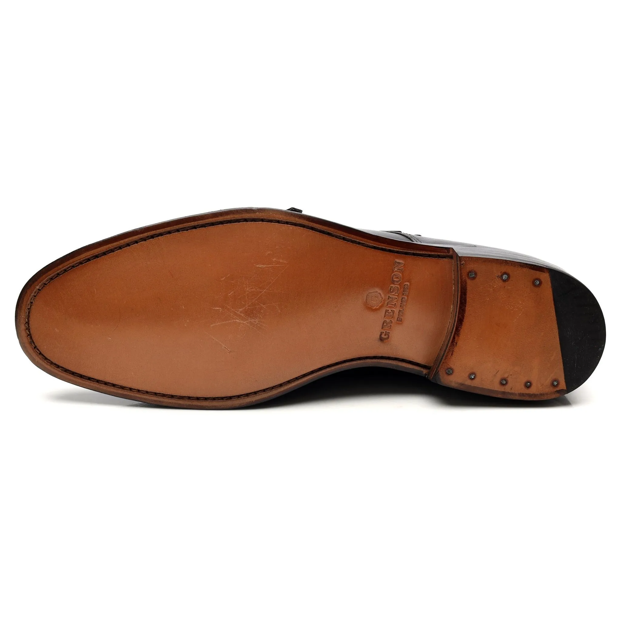 'Ellery' Black Leather Double Monk Strap UK 9 F