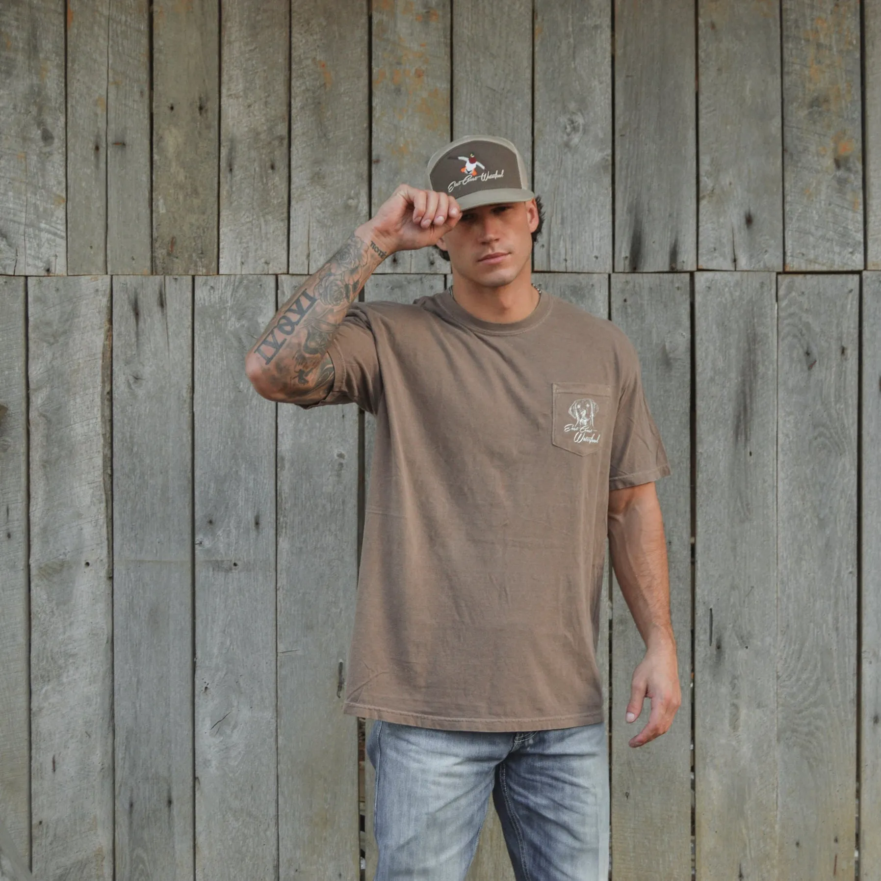 Embroidered Mallard Logo 7 Panel Hat