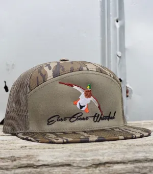 Embroidered Mallard Logo 7 Panel Hat
