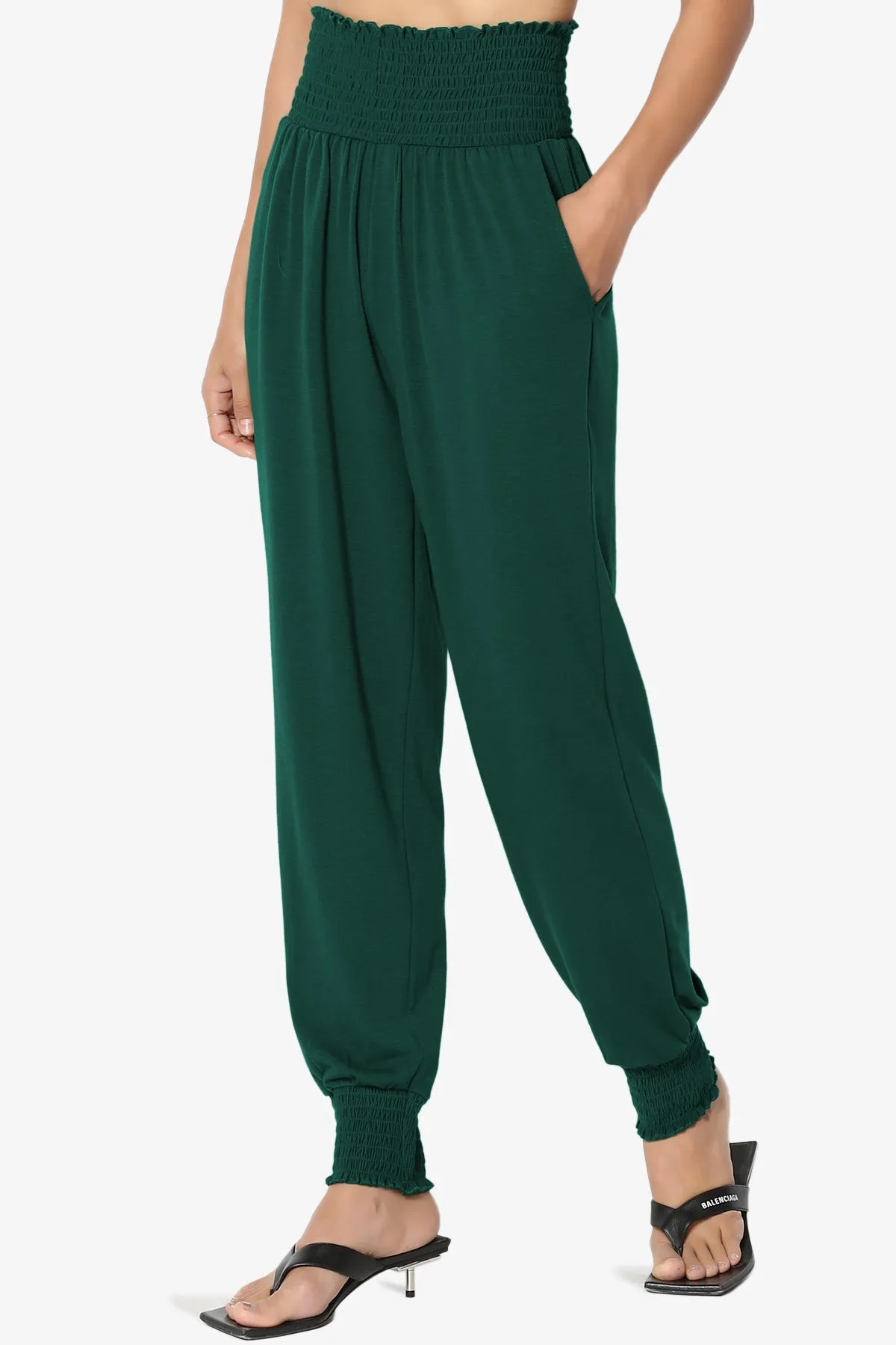 Estella Smocked Waist & Cuff Harem Pants PLUS