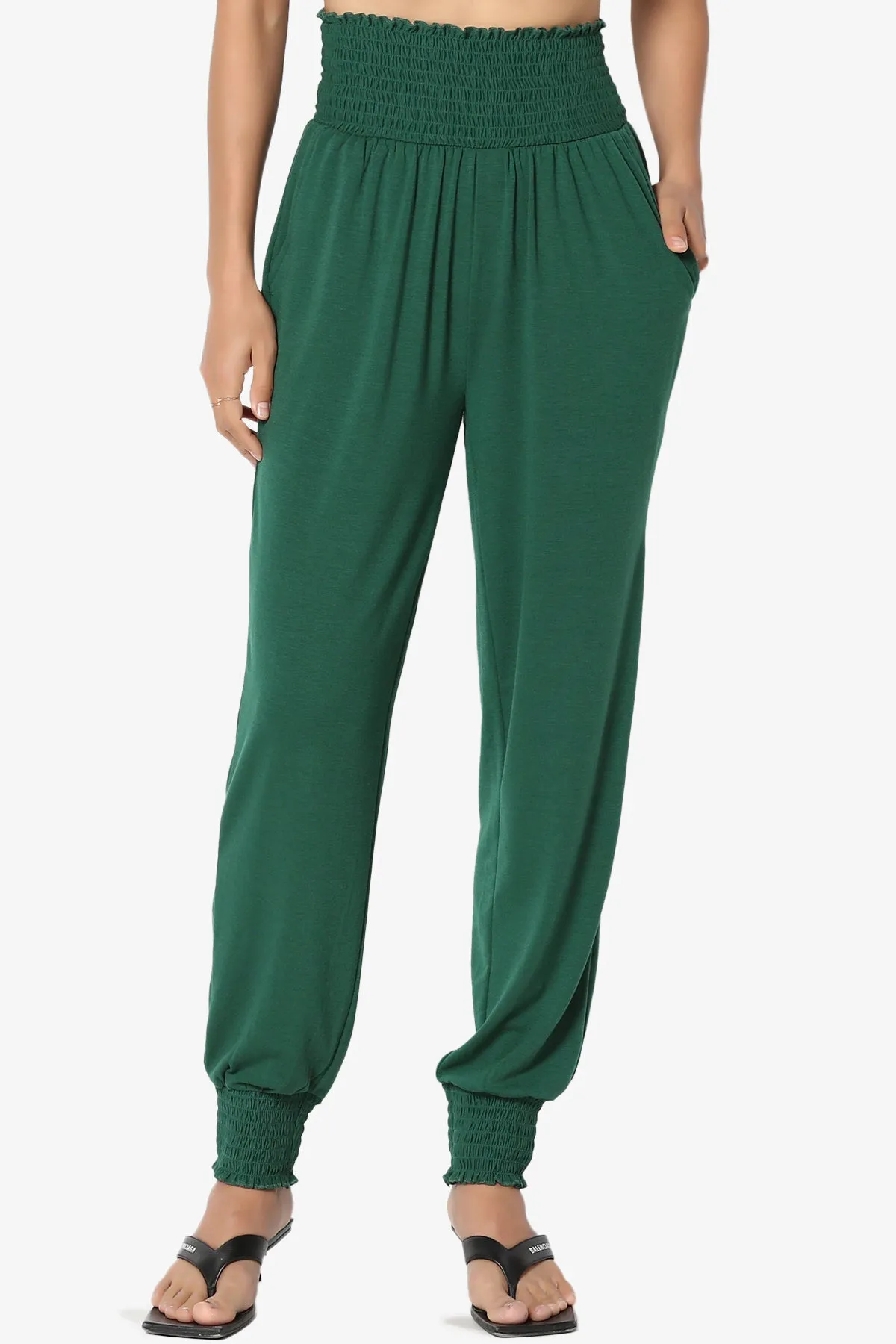 Estella Smocked Waist & Cuff Harem Pants PLUS