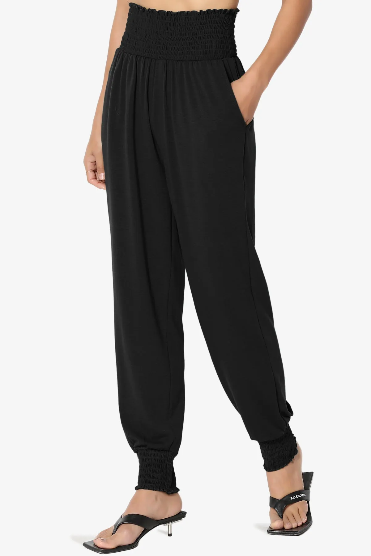 Estella Smocked Waist & Cuff Harem Pants PLUS