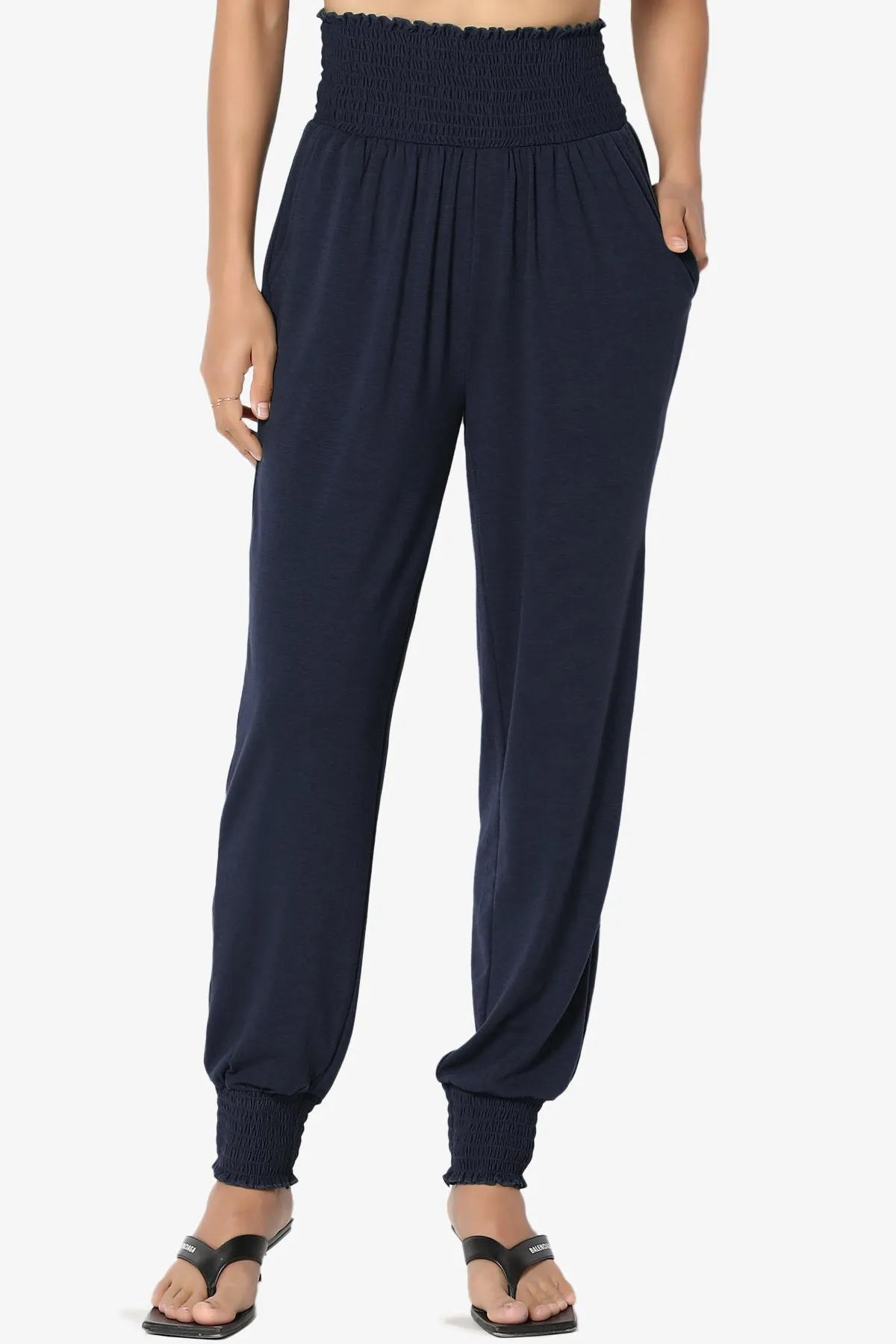 Estella Smocked Waist & Cuff Harem Pants PLUS