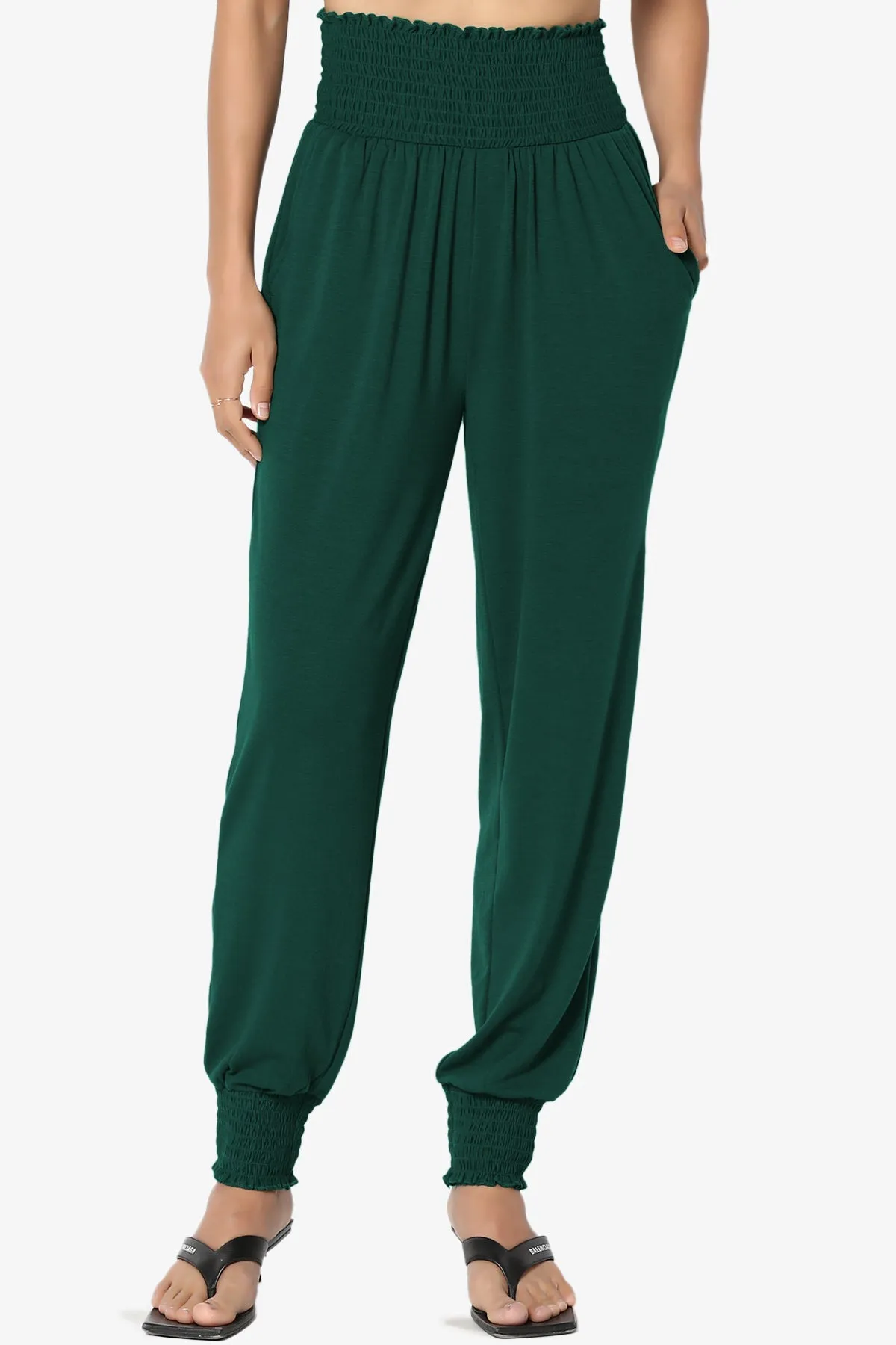 Estella Smocked Waist & Cuff Harem Pants PLUS