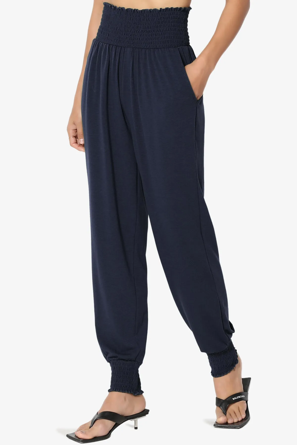 Estella Smocked Waist & Cuff Harem Pants PLUS