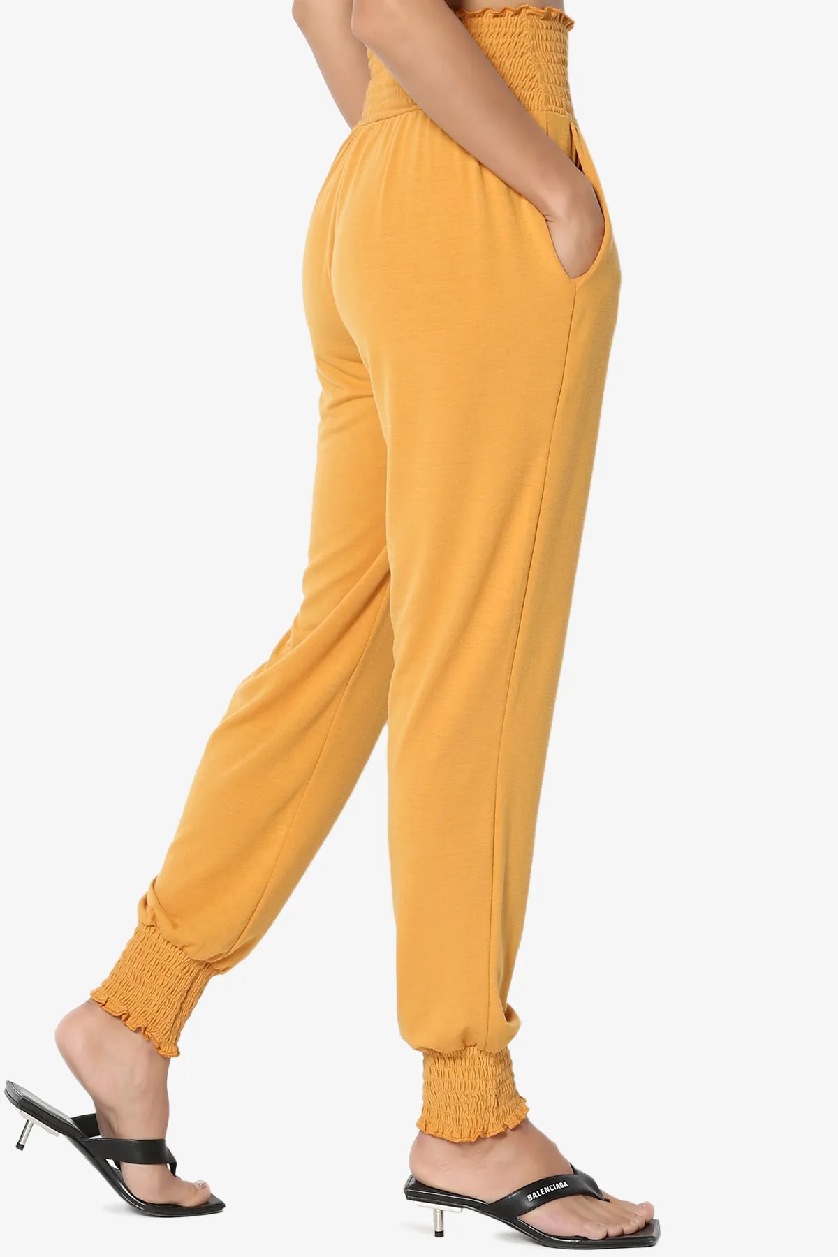 Estella Smocked Waist & Cuff Harem Pants PLUS