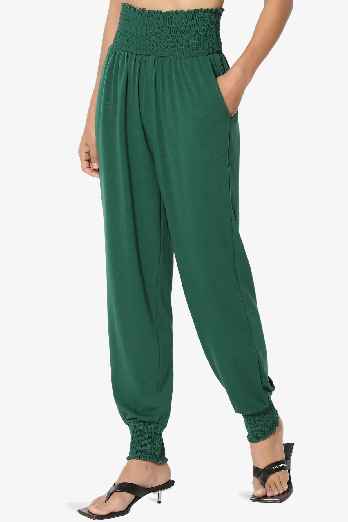 Estella Smocked Waist & Cuff Harem Pants PLUS