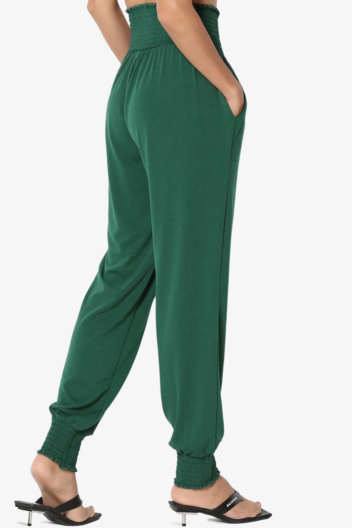 Estella Smocked Waist & Cuff Harem Pants PLUS