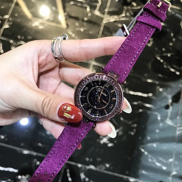 Fashion Starry Sky Dial Women's Watch