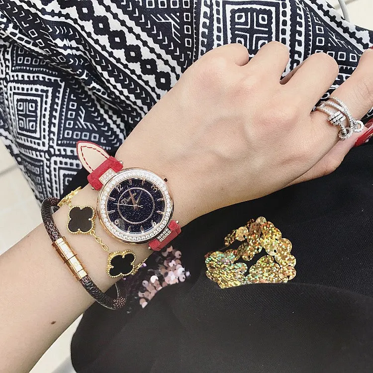 Fashion Starry Sky Dial Women's Watch