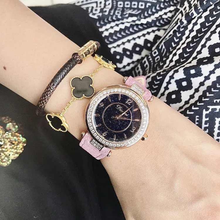 Fashion Starry Sky Dial Women's Watch