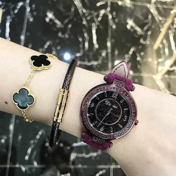 Fashion Starry Sky Dial Women's Watch