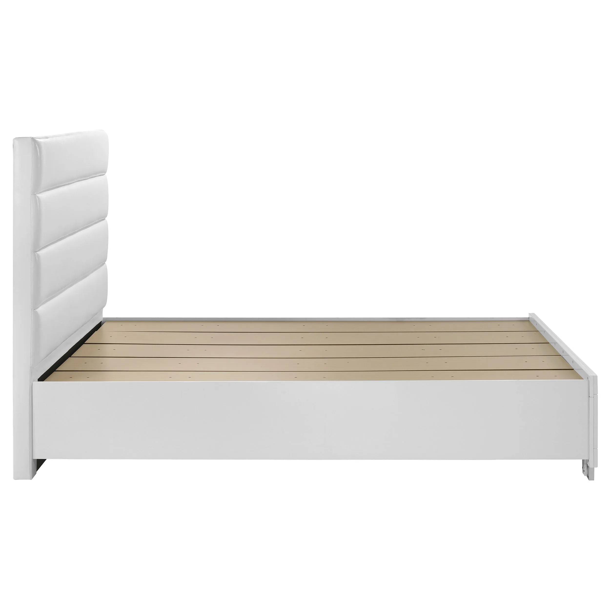 Felicity Eastern King Storage Bed White High Gloss
