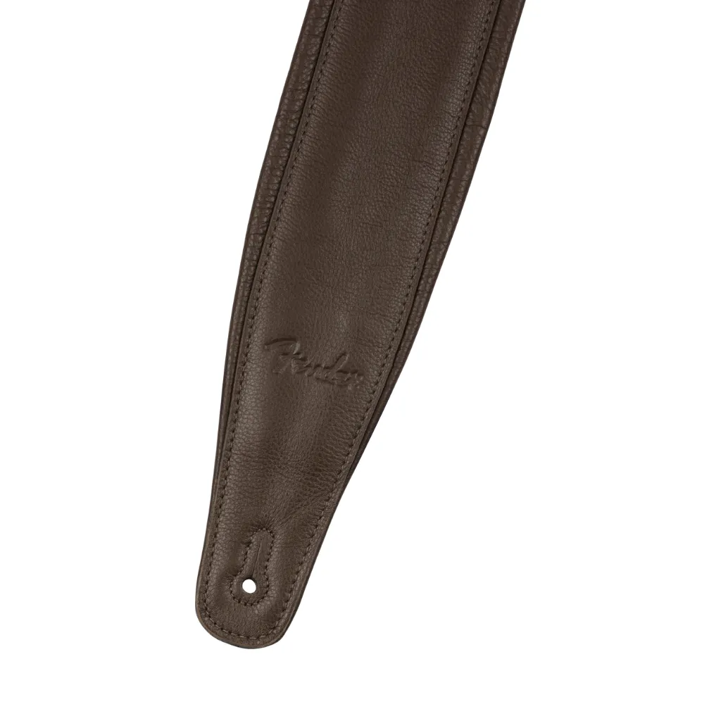 Fender Premium Leather Guitar Strap - Brown, 3.5"