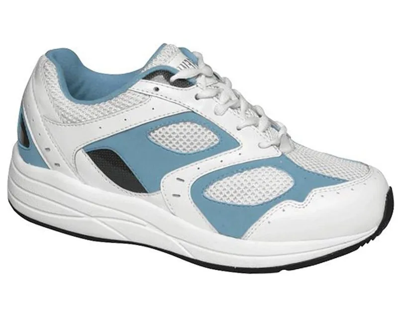 FLARE White Blue Leather / White Mesh