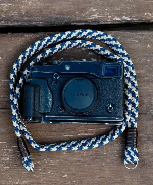 Flat Blue/Ivory Acrylic Camera Strap