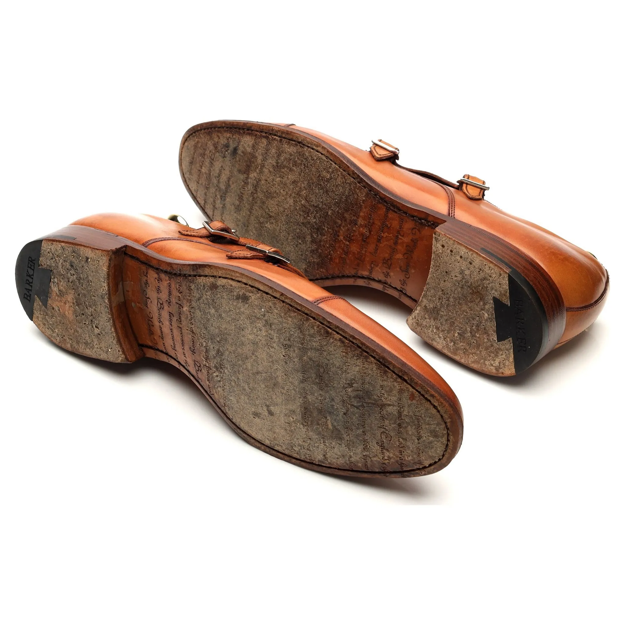 'Ford' Tan Brown Leather Double Monk Strap UK 8 F