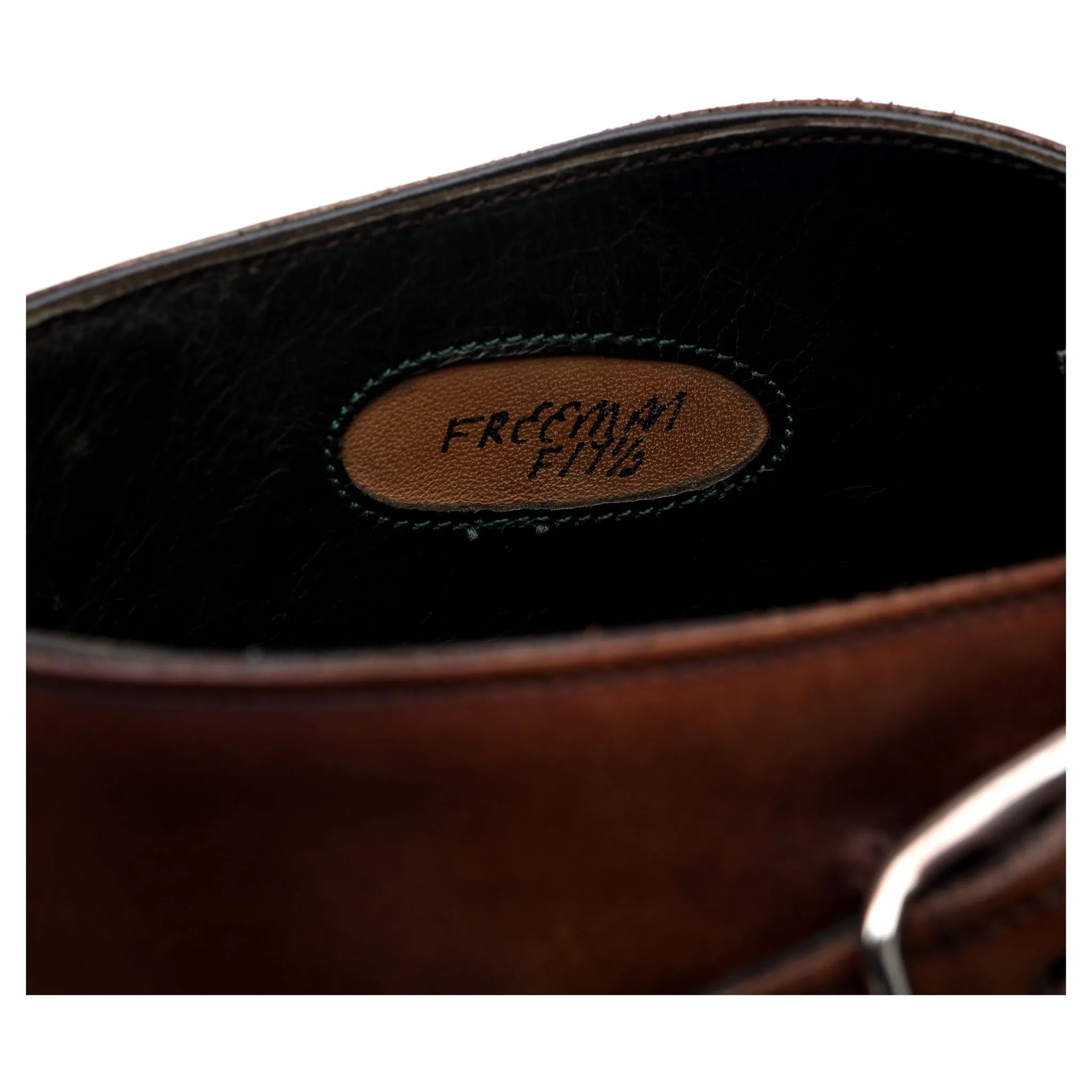 'Freeman' Brown Leather Double Monk Strap Boots UK 7.5 F