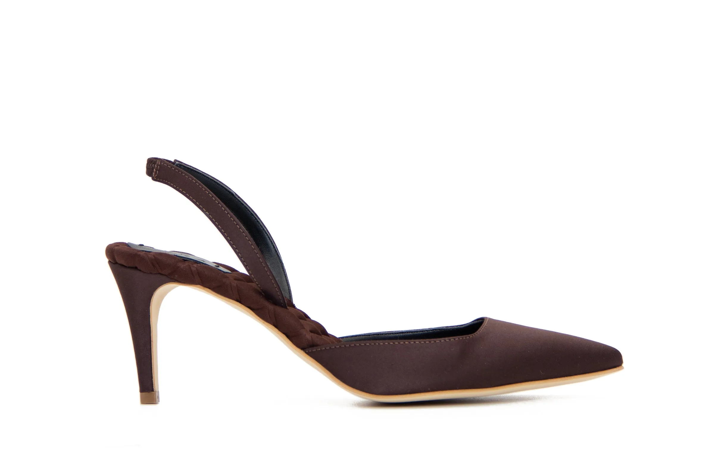 GABRIELLA Brown Satin