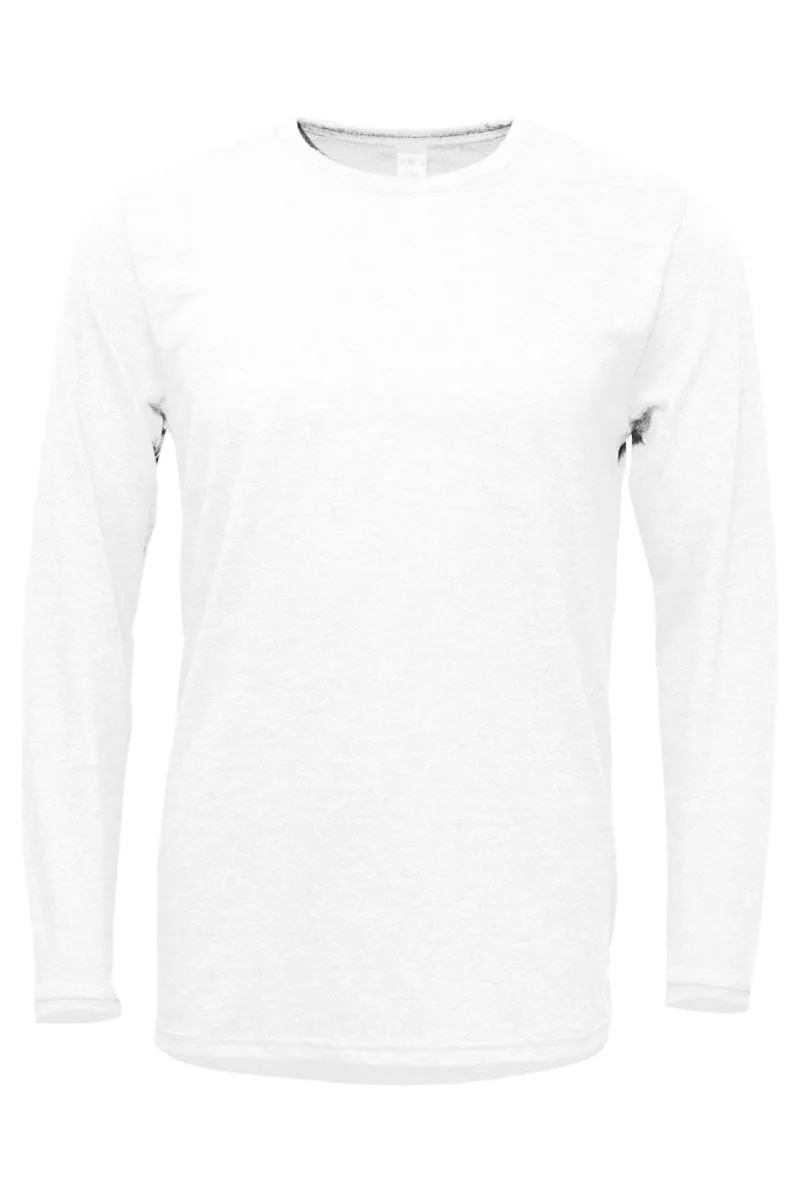 Give Thanks For He Is Good Adult Soft-Tek Blend Long Sleeve Tee